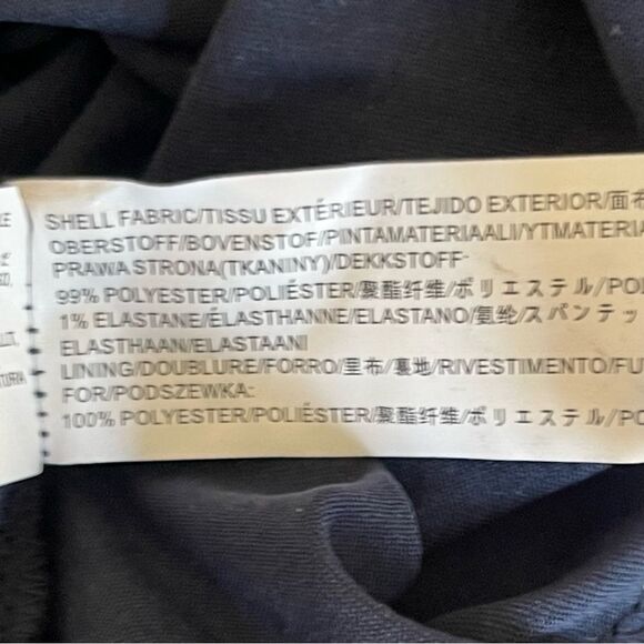 MOON RIVER Navy Blue Tiered Puff Sleeve Midi Dress - Size M - Picture 5 of 10